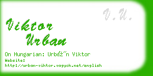 viktor urban business card
